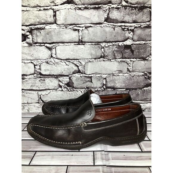 Donald J Pliner Sport Eiver Brown Leather Slip On Driving Loafers Shoes Men 10.5 - Picture 1 of 16